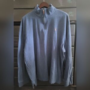 Ralph Lauren Men's Quarter Zip-Up Sweater in Blue